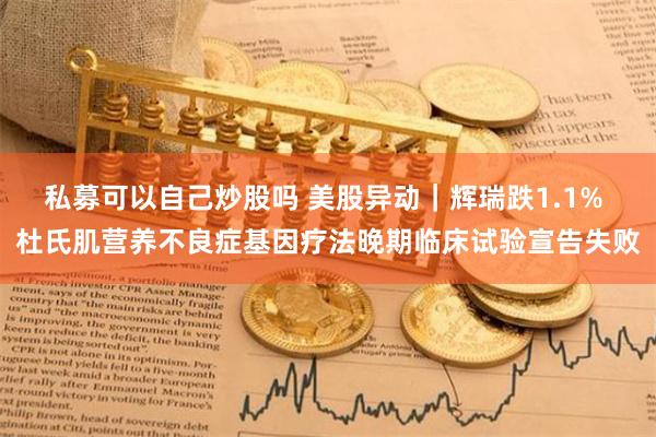 私募可以自己炒股吗 美股异动｜辉瑞跌1.1% 杜氏肌营养不良症基因疗法晚期临床试验宣告失败