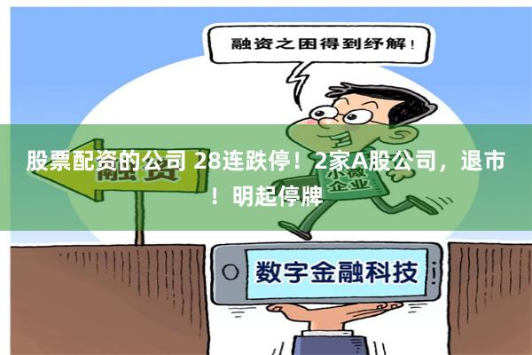 股票配资的公司 28连跌停！2家A股公司，退市！明起停牌